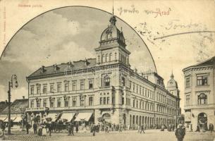 1902 Arad, Neumann palota, Hungaria kávéház, üzletek / palace, café, shops (EK)