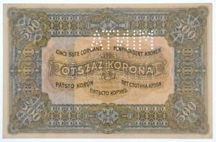 1920. 500K "Orell Füssli Zürich" "MINTA" perforációval és piros "000 - 0000...