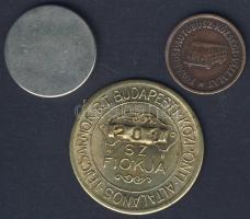 1940-es - 1950-es évek Vidámpark + 1Ft "FAKV" + 50f "Tejcsarnok R.T." zsetonok T...