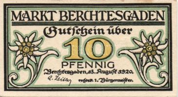 Német Birodalom/Weimari Köztársaság Berchtesgarden 1920. 10Pf + 20Pf (2x) + 50Pf + 1M 5klf teljes sor T:I