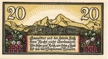 Német Birodalom/Weimari Köztársaság Berchtesgarden 1920. 10Pf + 20Pf (2x) + 50Pf + 1M 5klf teljes so...