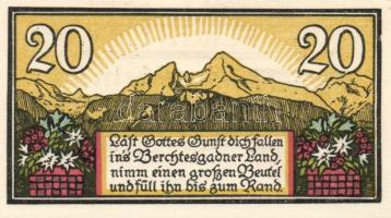 Német Birodalom/Weimari Köztársaság Berchtesgarden 1920. 10Pf + 20Pf (2x) + 50Pf + 1M 5klf teljes so...