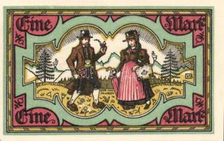 Német Birodalom/Weimari Köztársaság Berchtesgarden 1920. 10Pf + 20Pf (2x) + 50Pf + 1M 5klf teljes so...