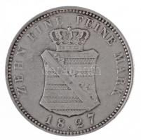 Német Államok / Szászország-Albertine 1827S Tallér Ag "I. Frigyes Ágost" (27,82g) T:2 / Ge...