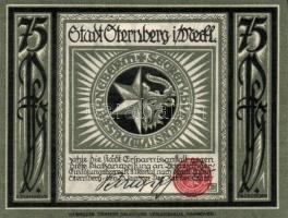 Német Birodalom/Weimari Köztársaság Sternberg 1922. 50Pf + 75Pf (2x) 3klf teljes sor T:I