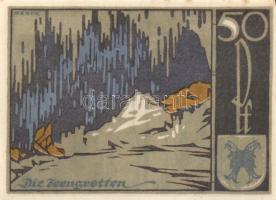 Német Birodalom/Weimari Köztársaság Saalfeld 1921. 50Pf (3x) 3klf teljes sor T:I