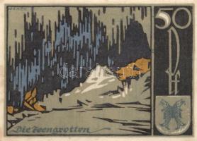 Német Birodalom/Weimari Köztársaság Saalfeld 1921. 50Pf (3x) 3klf teljes sor T:I