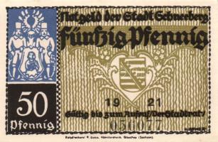 Német Birodalom/Weimari Köztársaság Schneeberg 1921. 50Pf (6x) 6klf teljes sor T:I