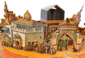 cca 1950 Mekka a Kába-kő és környéke. Kihajtható papírmasé könyv