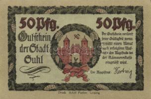 Német Birodalom/Weimari Köztársaság Suhl 1922. 50Pf (4X) 4klf teljes sor T:I
