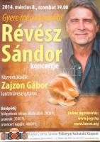 2014 Révész Sándor koncertje, plakát, 59×42 cm