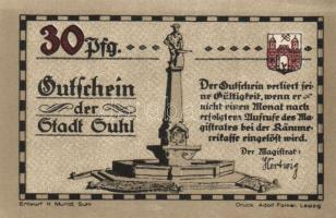 Német Birodalom/Weimari Köztársaság Suhl 1922. 30Pf (4X) 4klf teljes sor T:I