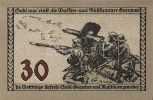 Német Birodalom/Weimari Köztársaság Suhl 1922. 30Pf (4X) 4klf teljes sor T:I