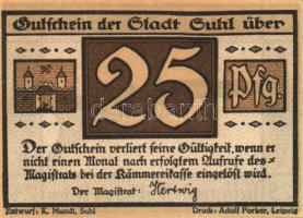 Német Birodalom/Weimari Köztársaság Suhl 1922. 25Pf (4X) 4klf teljes sor T:I