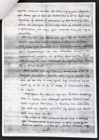 Grassy József (1894-1946) altábornagy, az újvidéki razzia vezetőjének családjának saját kézzel írt b...