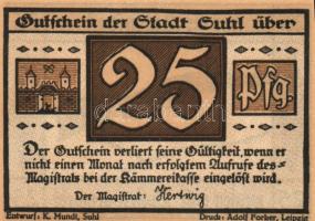 Német Birodalom/Weimari Köztársaság Suhl 1922. 25Pf (4X) 4klf teljes sor T:I