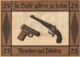 Német Birodalom/Weimari Köztársaság Suhl 1922. 25Pf (4X) 4klf teljes sor T:I