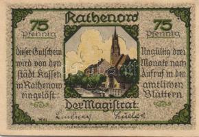 Német Birodalom/Weimari Köztársaság Rathenow 1921. 50Pf + 75Pf + 80Pf + 90Pf 4klf teljes sor T:I