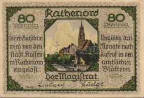 Német Birodalom/Weimari Köztársaság Rathenow 1921. 50Pf + 75Pf + 80Pf + 90Pf 4klf teljes sor T:I