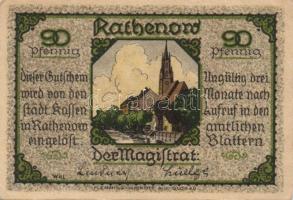 Német Birodalom/Weimari Köztársaság Rathenow 1921. 50Pf + 75Pf + 80Pf + 90Pf 4klf teljes sor T:I