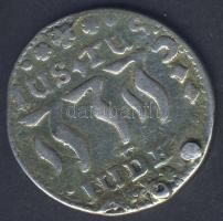 Dánia 1646. 2M Ag aranyozva IV.Krisztián T:3 javítva