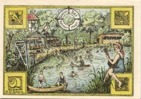 Német Birodalom/Weimari Köztársaság Rehmen 1921. 25Pf (2X)+ 50Pf (4X)6klf teljes sor T:I