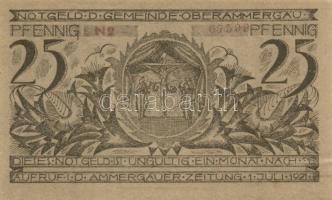 Német Birodalom/Weimari Köztársaság Oberammergau 1921. 25Pf + 50Pf + 75Pf 3klf teljes sor T:I