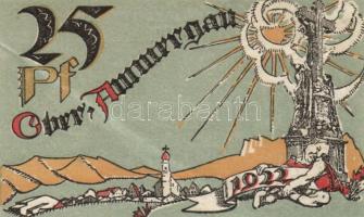 Német Birodalom/Weimari Köztársaság Oberammergau 1921. 25Pf + 50Pf + 75Pf 3klf teljes sor T:I papírráncos