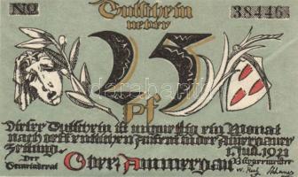 Német Birodalom/Weimari Köztársaság Oberammergau 1921. 25Pf + 50Pf + 75Pf 3klf teljes sor T:I papírr...