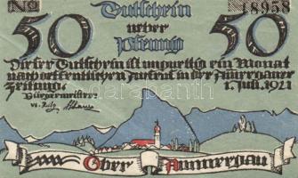 Német Birodalom/Weimari Köztársaság Oberammergau 1921. 25Pf + 50Pf + 75Pf 3klf teljes sor T:I papírr...