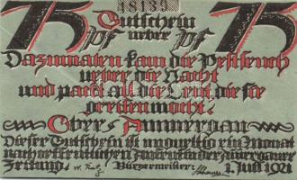 Német Birodalom/Weimari Köztársaság Oberammergau 1921. 25Pf + 50Pf + 75Pf 3klf teljes sor T:I papírr...