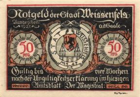 Német Birodalom/Weimari Köztársaság Weissenfels 1921. 50Pf (6X) 6klf teljes sor T:I