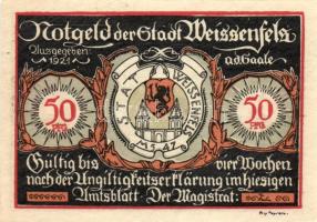 Német Birodalom/Weimari Köztársaság Weissenfels 1921. 50Pf (6X) 6klf teljes sor T:I