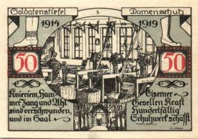 Német Birodalom/Weimari Köztársaság Weissenfels 1921. 50Pf (6X) 6klf teljes sor T:I