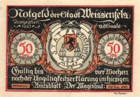 Német Birodalom/Weimari Köztársaság Weissenfels 1921. 50Pf (6X) 6klf teljes sor T:I