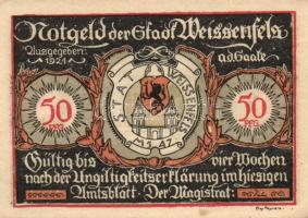 Német Birodalom/Weimari Köztársaság Weissenfels 1921. 50Pf (6X) 6klf teljes sor T:I