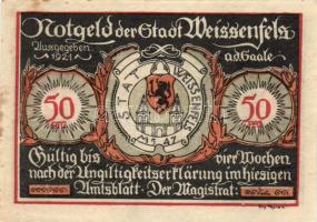 Német Birodalom/Weimari Köztársaság Weissenfels 1921. 50Pf (6X) 6klf teljes sor T:I