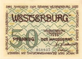 Német Birodalom/Weimari Köztársaság Westerburg 1920. 50Pf (3X) 3klf teljes sor T:I