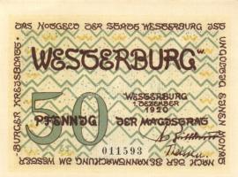 Német Birodalom/Weimari Köztársaság Westerburg 1920. 50Pf (3X) 3klf teljes sor T:I