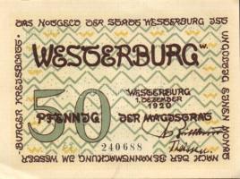 Német Birodalom/Weimari Köztársaság Westerburg 1920. 50Pf (3X) 3klf teljes sor T:I