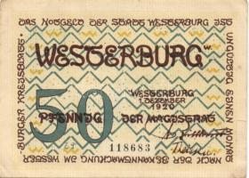 Német Birodalom/Weimari Köztársaság Westerburg 1920. 50Pf (3X) 3klf teljes sor T:I