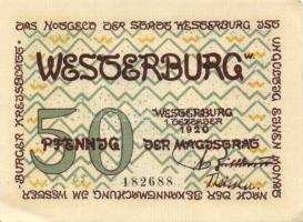 Német Birodalom/Weimari Köztársaság Westerburg 1920. 50Pf (3X) 3klf teljes sor T:I