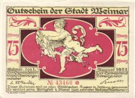 Német Birodalom/Weimari Köztársaság Weimar 1921. 75Pf (3X) 3klf teljes sor T:I