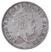 Német Államok / Szászország-Albertine 1835G Tallér Ag "Anton" (27,98g) T:2 ph. / German States / Saxony-Albertine 1835G Thaler Ag "Anton" (27,98g) C:XF edge error Krause KM#1120