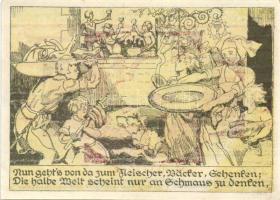 Német Birodalom/Weimari Köztársaság Weimar 1921. 75Pf (3X) 3klf, az egyik kék 75Pf erős nyomdahibás,...