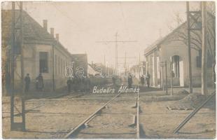 1925 Budaörs, Budapest-Budafoki Helyi Érdekű Villamos (BBVV) Vasút megállóhelye, vasútállomás. photo