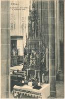 Kassa, Kosice; A dóm új Szent Anna oltára és a püspöki szék. Kiadja Divald K. fia fénynyomdája 51. / cathedral interior, altar, bishops chair
