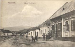 Mecenzéf, Metzenzéf, Metzenseifen, Medzev; Stószi utca, üzlet. Gedeon József Schneida kereskedő kiadása / street, shop