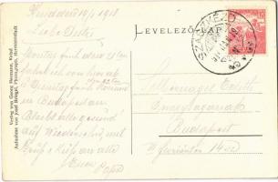 1918 Szászkézd, Kaisd, Keisd, Saschiz; Evangélikus templom, Városháza / Lutheran church and town hal...