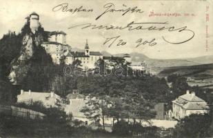 1906 Árvaváralja, Oravsky Podzámok; Árva vára. Kiadja Franz Pietschmann No. 2093. / Oravsky hrad / castle (Rb)